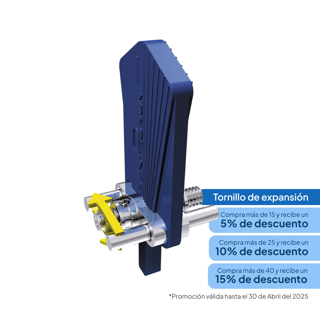 Tornillo de expansión, Medium en forma de vástago.