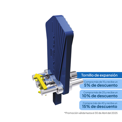 Tornillo de expansión, Medium en forma de vástago.