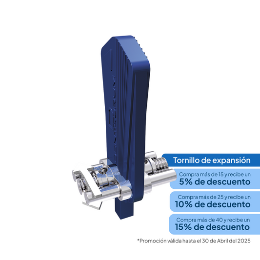 Tornillo de expansión Mini, en forma de vástago.